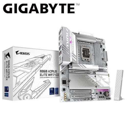 技嘉 B860 AORUS ELITE WIFI7 ICE(ATX/3xM.2/4xSATA/1H1DP1Type-c/Realtek 2.5G/WiFi 7)