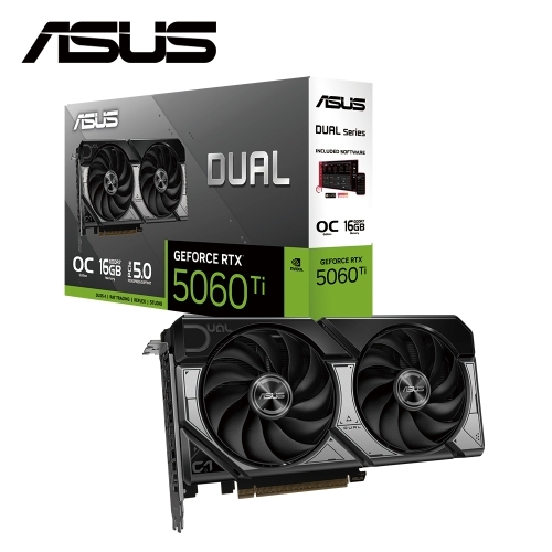 春節搭機價!!!華碩 DUAL-RTX5060TI-O16G(2632Mhz/16G DDR7/1H3DP/22.9cm/雙風扇)